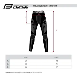 Kalhoty/funkční prádlo FORCE FROST | černé obr.[3]